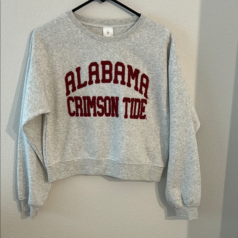 NWT Gray Alabama Crimson Tide Crop Sweater